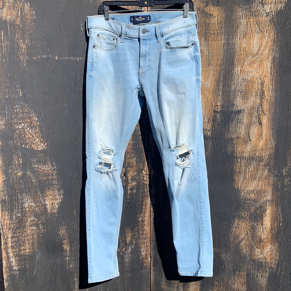 Hollister Mens Skinny 31X32 Light Blue Jean